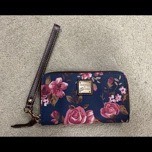 Dooney & Burke Navy Floral wallet/wristlet